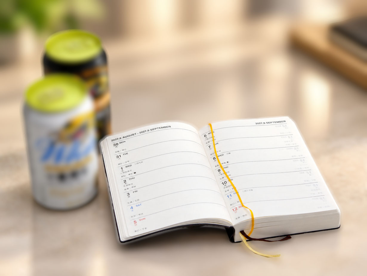 明日9月7日はビール愛好家の日！手帳と楽しむ美味しい言い訳